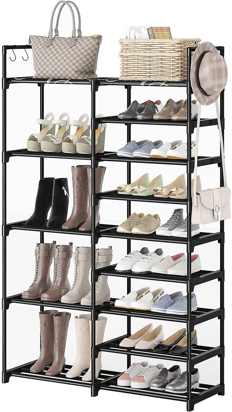 9 Tiers Shoe Rack Storage Organizer, 50-55 Pairs Large Tall Shoe
